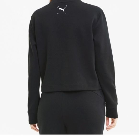 NWT Puma women's Logo black white sweatshirt, Small, new with tags,Relaxed - Picture 2 of 8